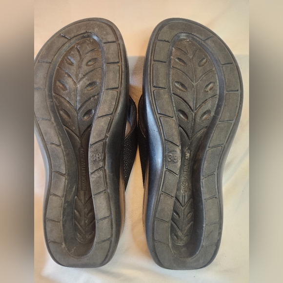 AREOTHOTIC Women's Sparkle Platform Sandals Black Size 7 - Picture 7 of 8